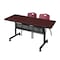 Kobe Rectangle FlipTop Table, 60" W, 29" H, Laminate Top, Mahogany MKFTM6030MH47BY - alternate 1